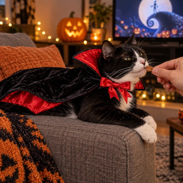 Count Meowcula Halloween Cape