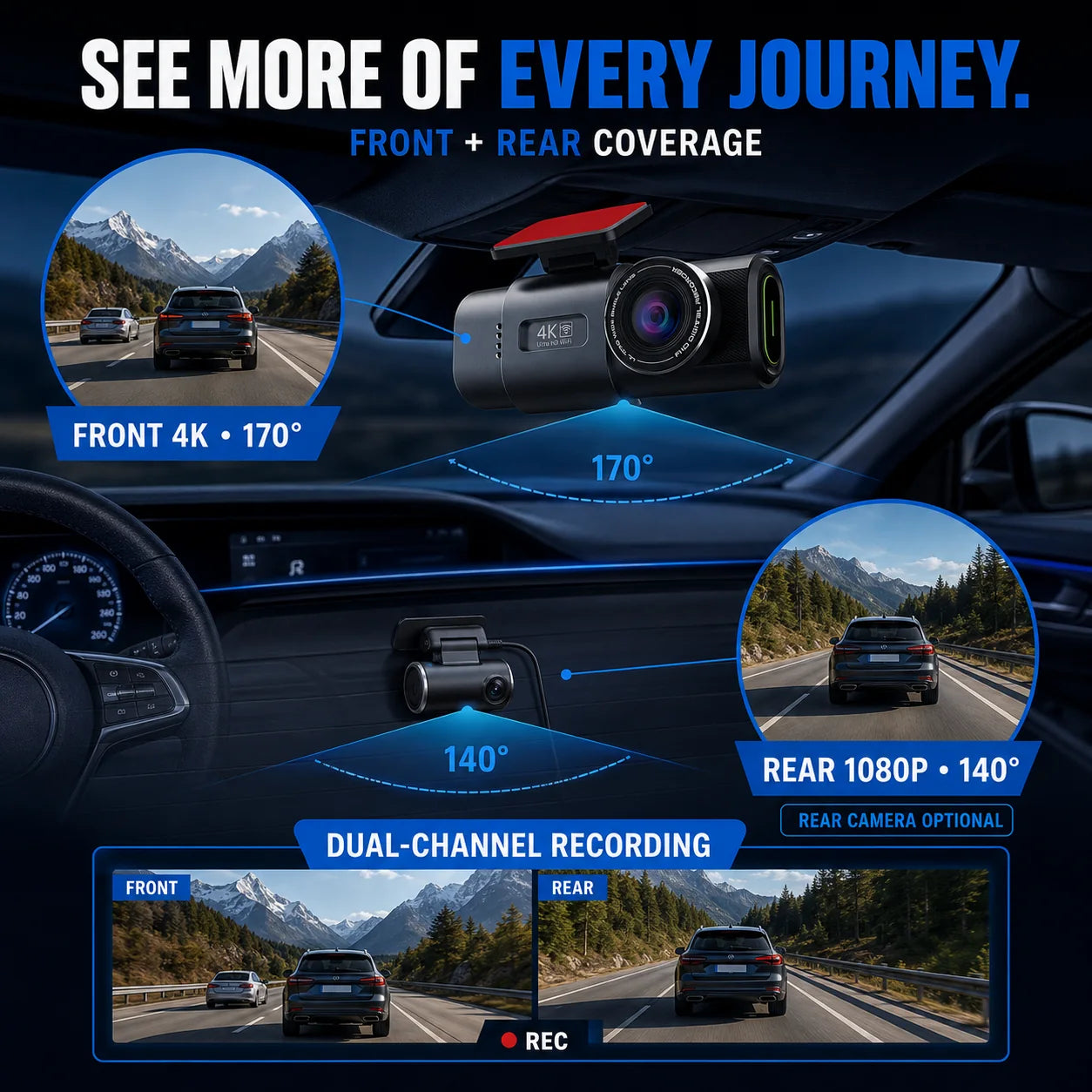 Duranor™ Dash Cam 4k UHD
