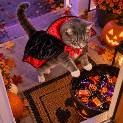 Count Meowcula Halloween Cape