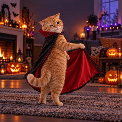Count Meowcula Halloween Cape